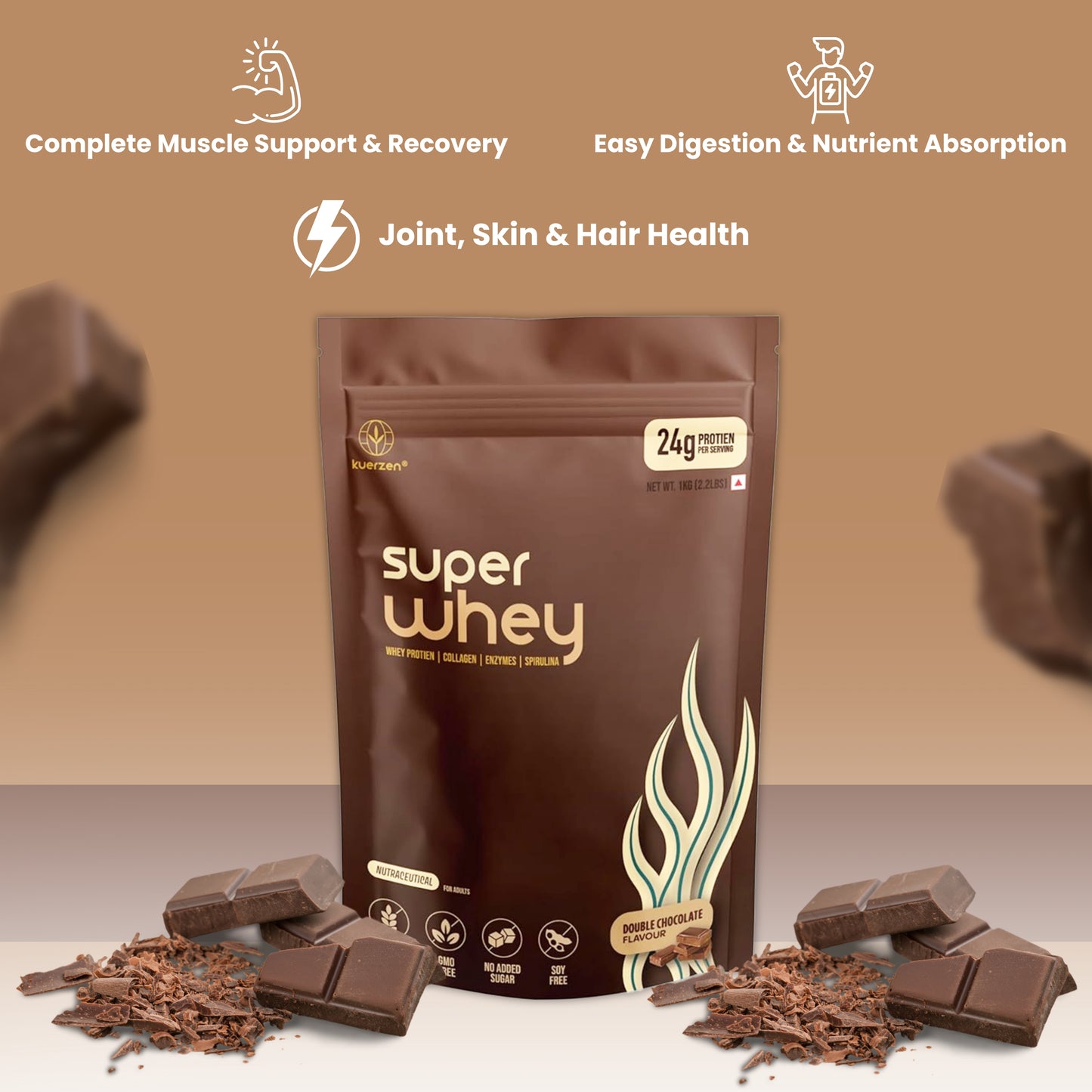 Super Whey Protein with Collagen & Spirulina
