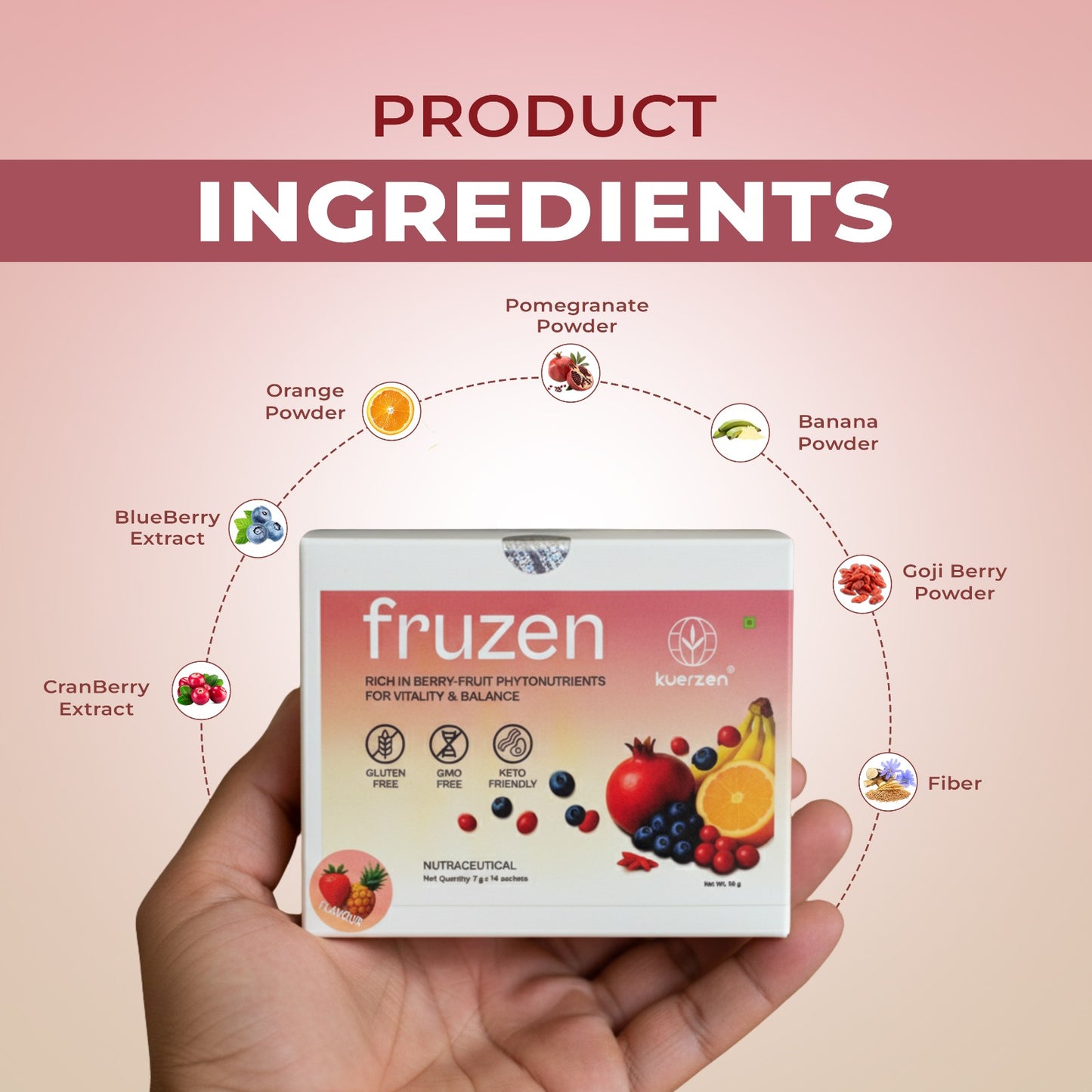 Fruzen superfruit mix for boosting immunity and natural energy