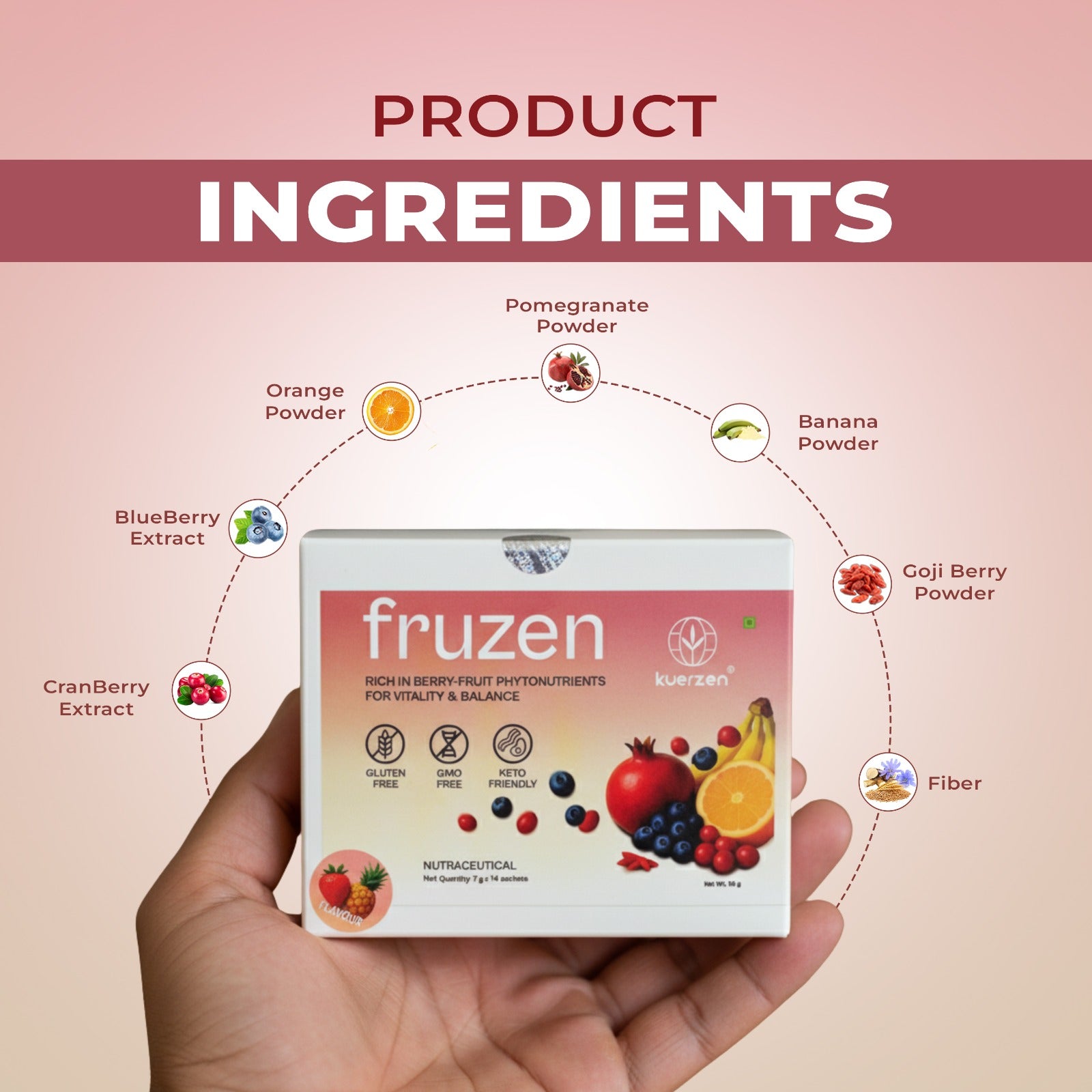 Fruzen superfruit mix for boosting immunity and natural energy