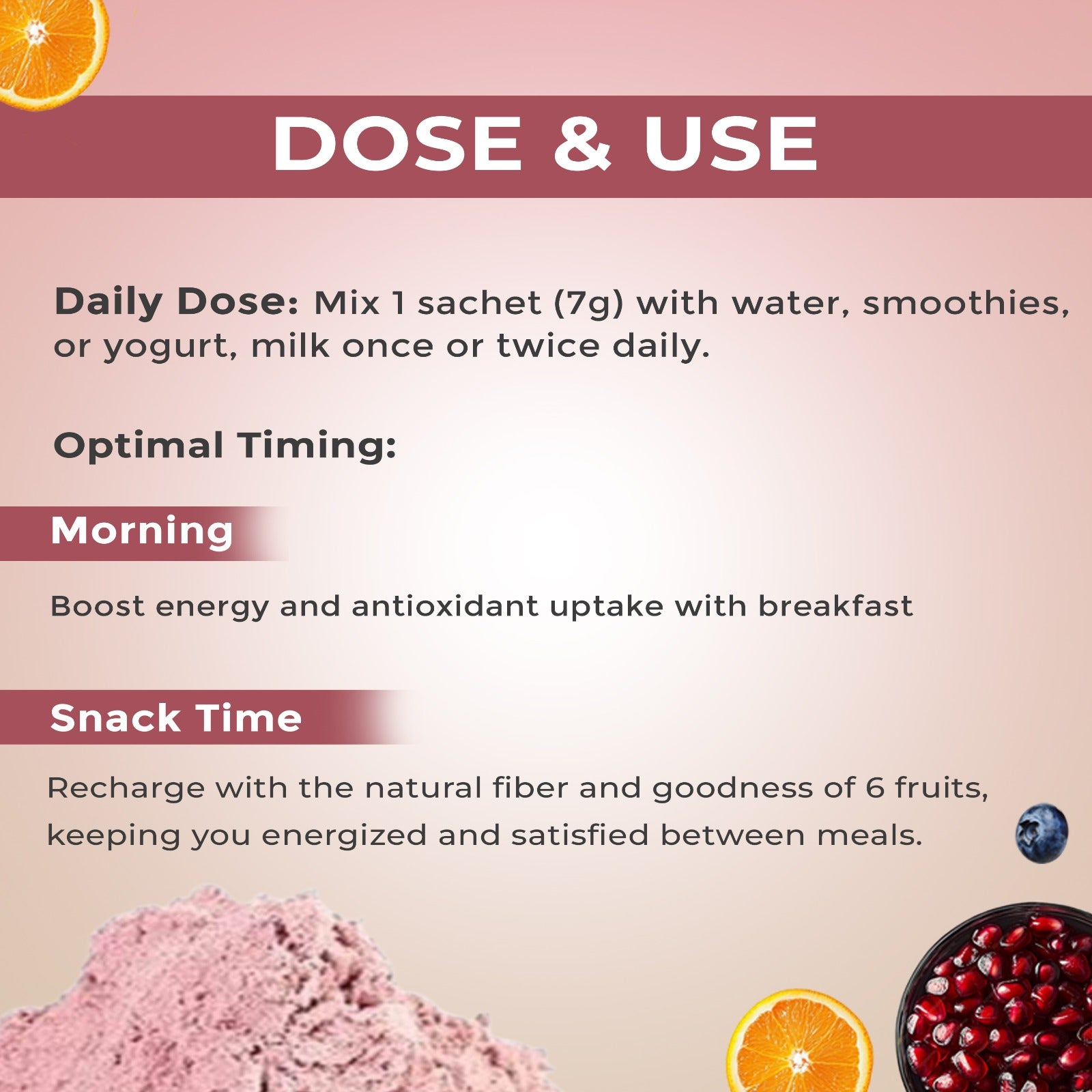Fruzen powder mixed in smoothie or water – delicious fruit supplement drink