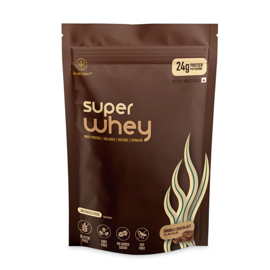 Super whey protein powder with collagen and spirulina