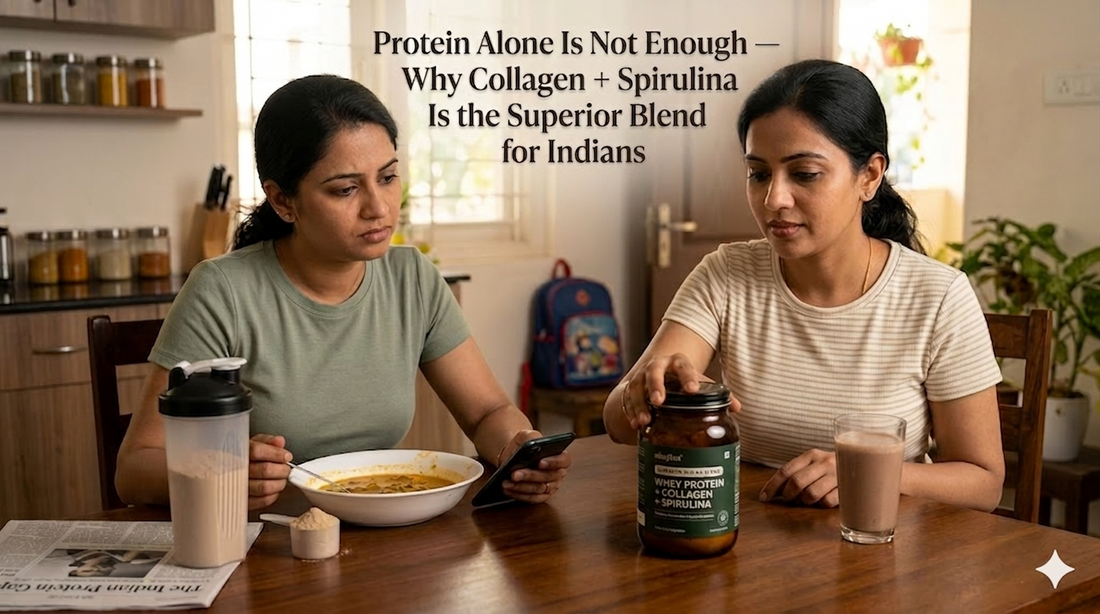 collagen spirulina whey protein supplement India benefits