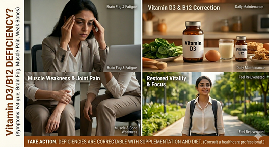 vitamin D3 B12 deficiency symptoms fatigue brain fog India