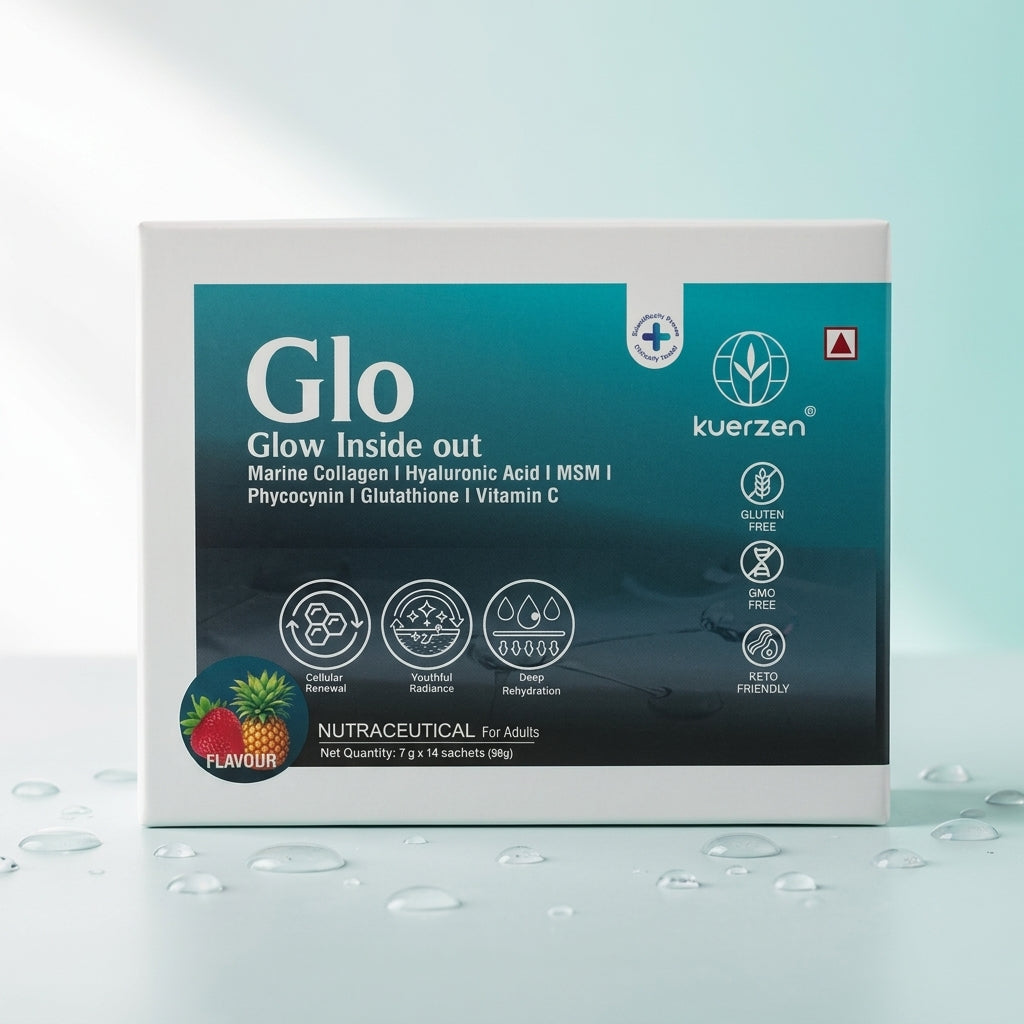 Kuerzen GLO – Marine Collagen for Skin, Hair & Nails | Glutathione & HA