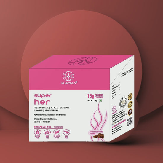 Video featuring a women’s protein powder product, showing its packaging, benefits, and how it’s mixed into a shake for fitness and everyday nutrition